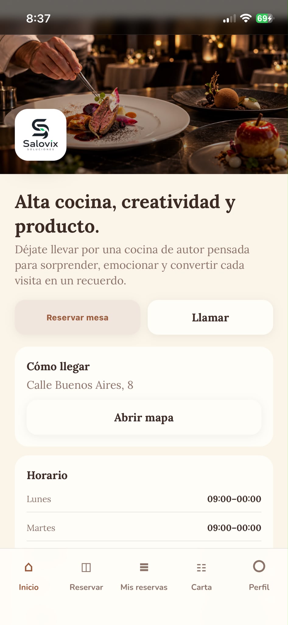 Inicio de App Clientes